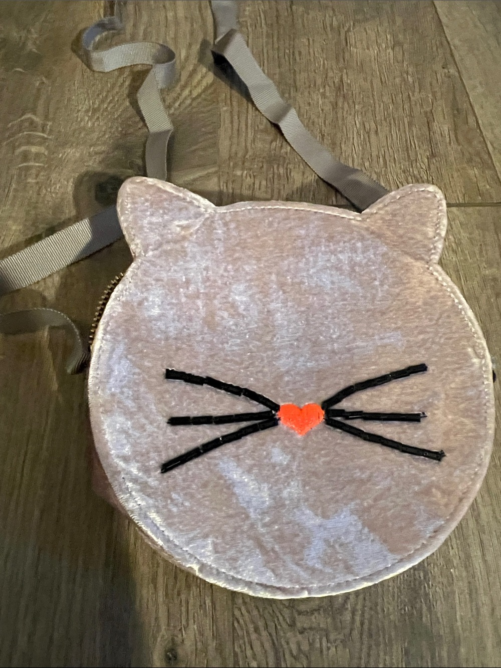 Crewcuts girls Velvet Cat Face Crossbody Bag